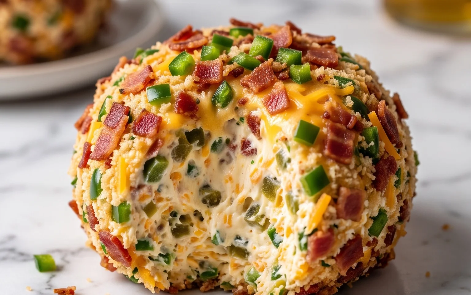 Jalapeno Popper Cheese Ball Facile et Irrésistible