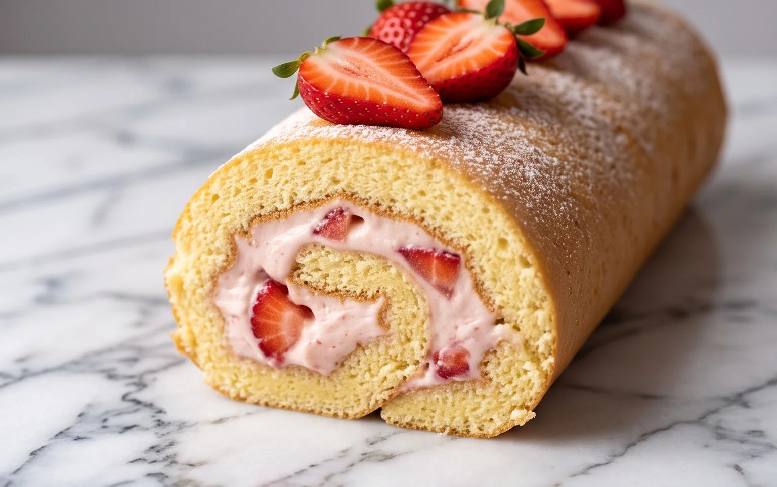 Gâteau Roulé aux Fraises : Facile et Délicieux