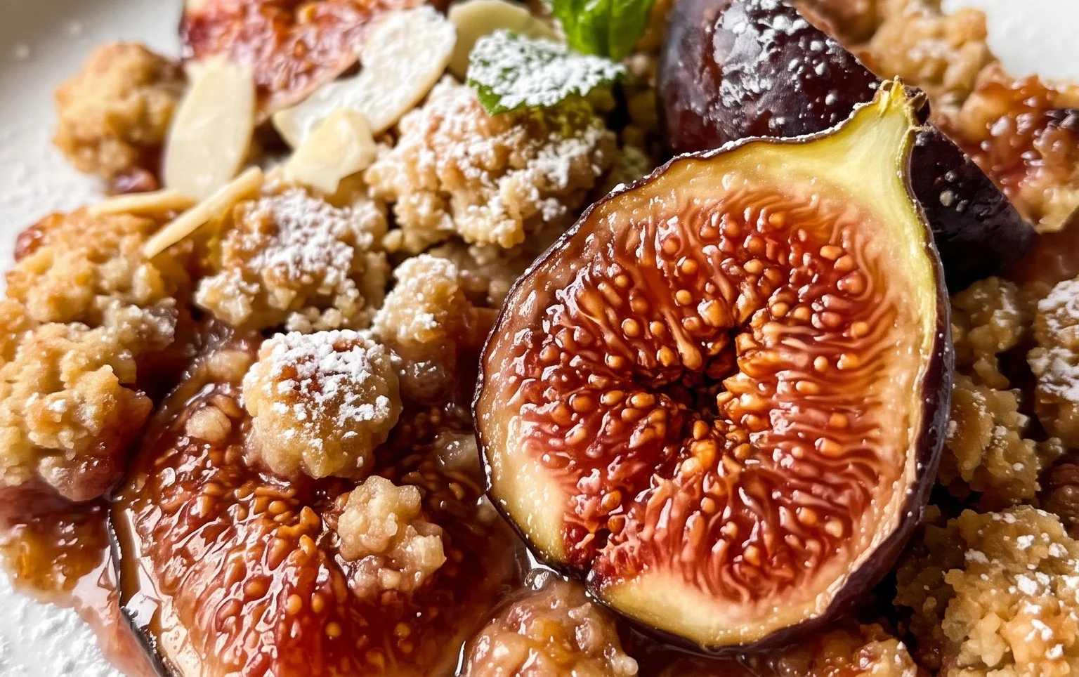Crumble aux figues fraîches