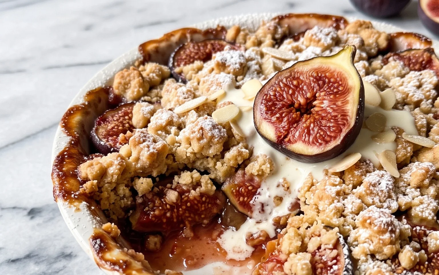 Crumble aux figues fraîches