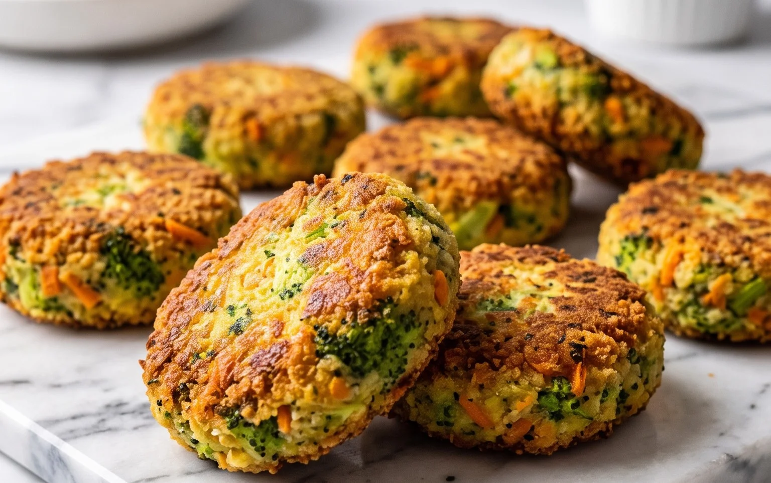 Croquettes de brocolis et carottes croustillantes